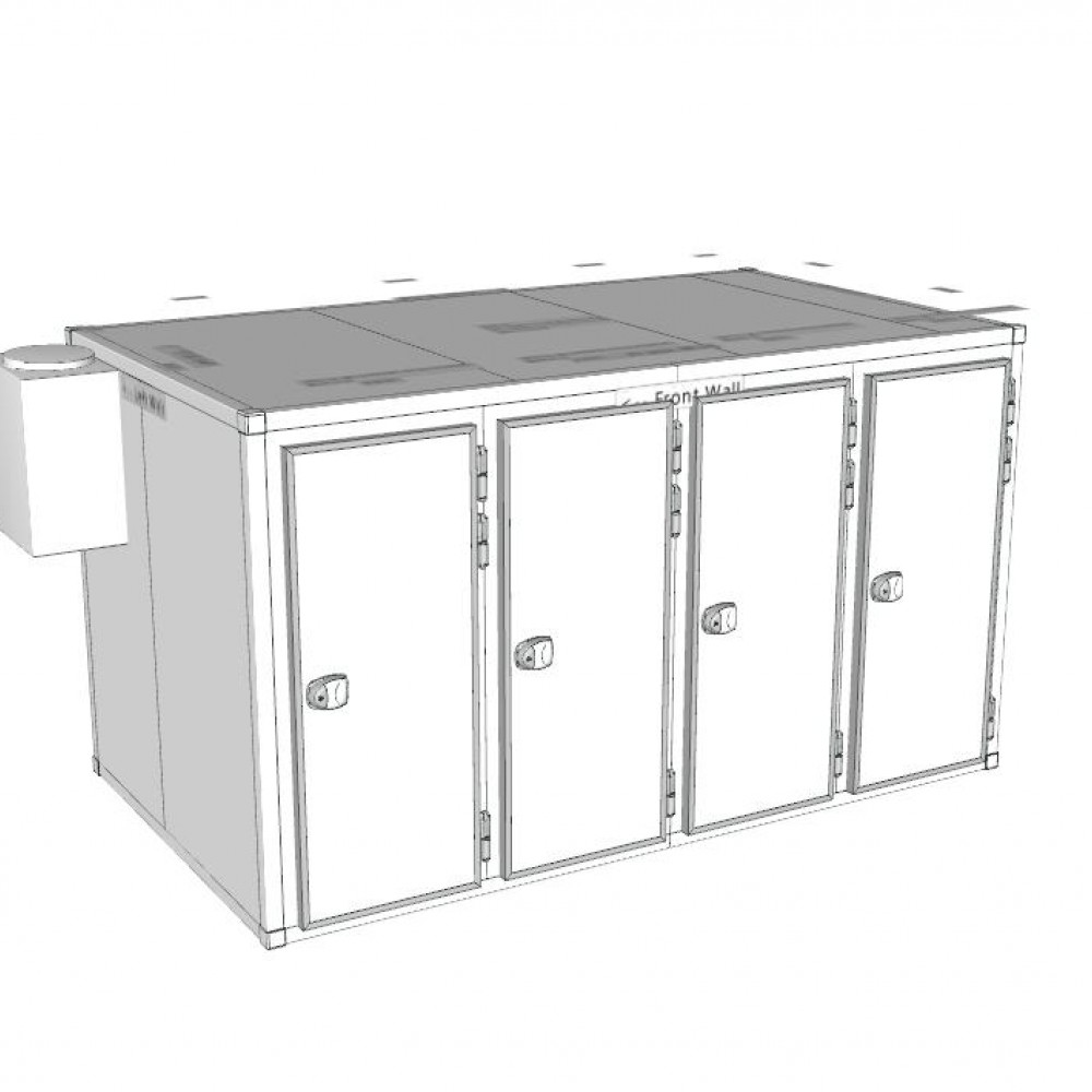16 Body Front Loading Mortuary Cold Room