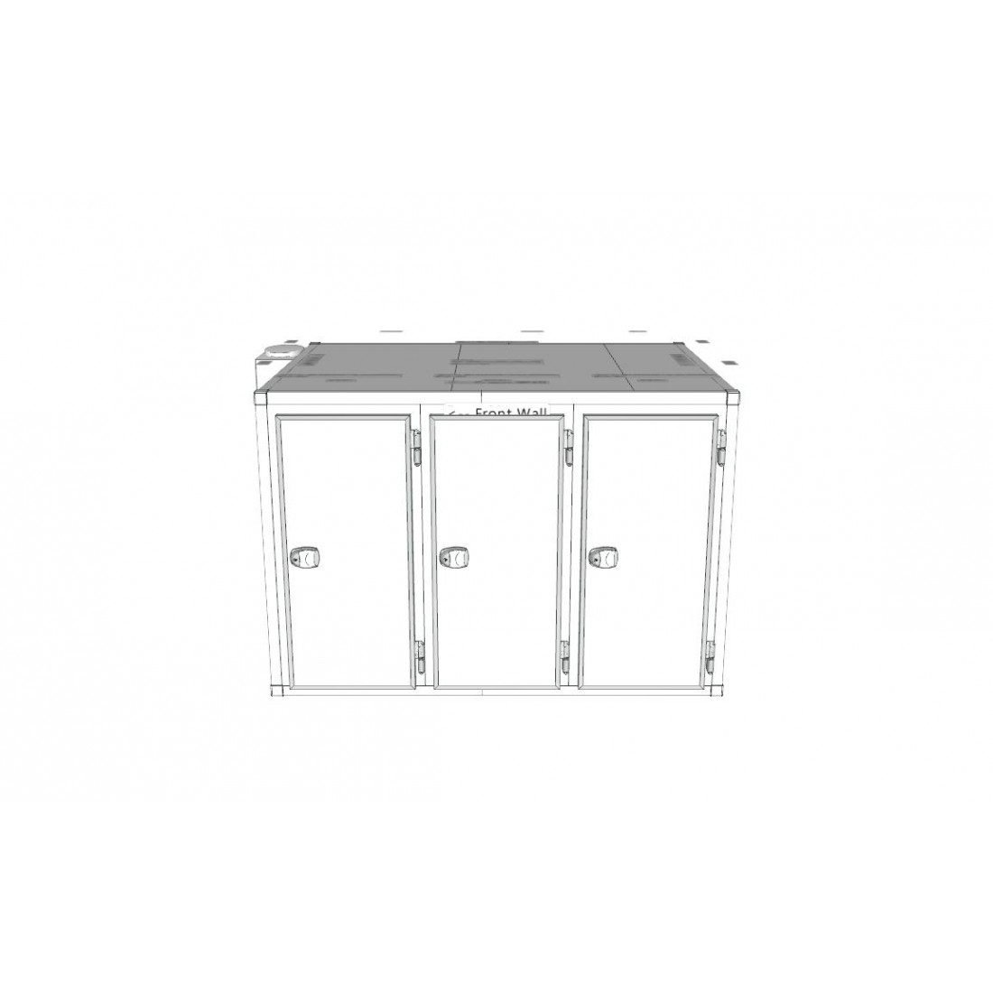 9 Body Front Loading Mortuary Cold Room