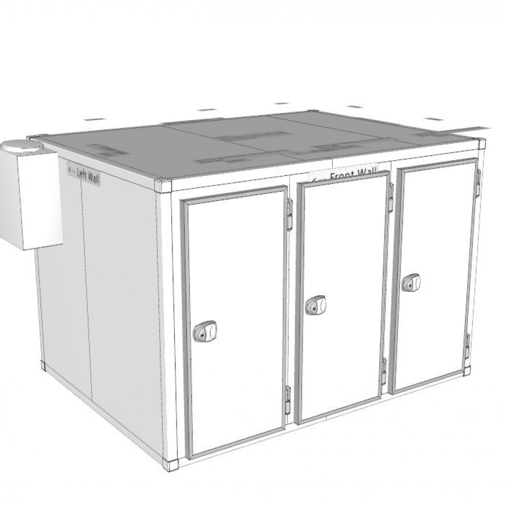 9 Body Front Loading Mortuary Cold Room
