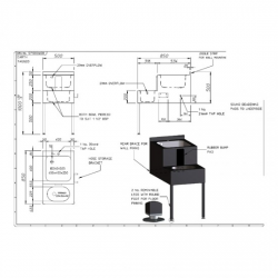 Sluice Dual Height Mortuary Sink 500 x 850 x 1000 mm Sluice Dual Height Mortuary Sink 500 x 850 x 1000 mm